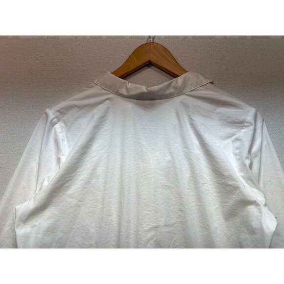 J.Jill Womens Wearever Collection Button Front Blouse White Long-Sleeve Casual - Picture 10 of 12